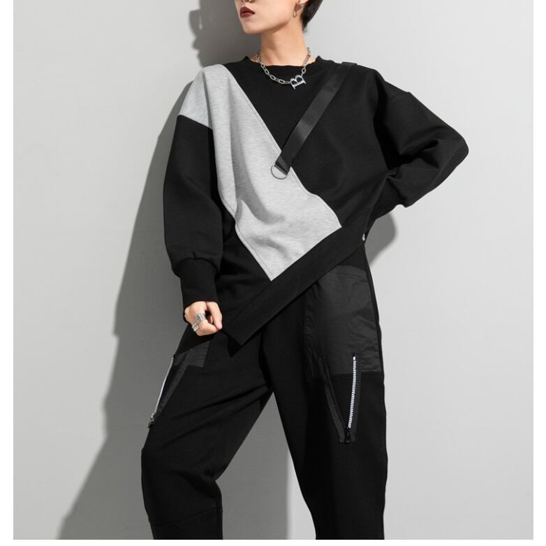 〈Unisex〉Color Block Pullover Shirt【TR2990】