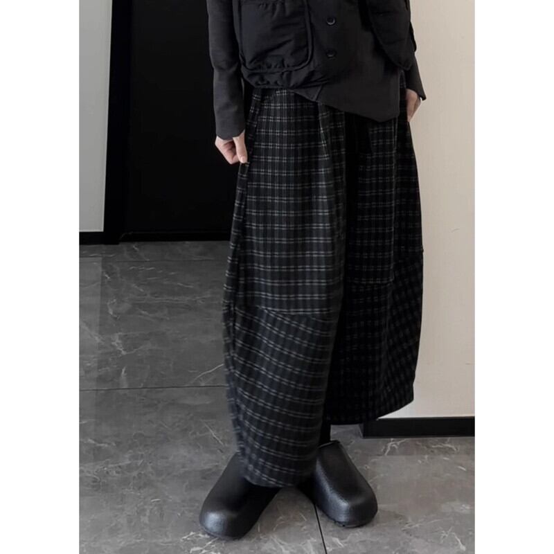 Barrel Plaid Pants【TR3191】