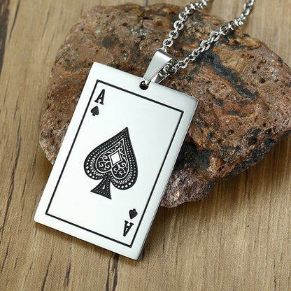 Lucky Ace Spade Men's Necklace【TR2768】