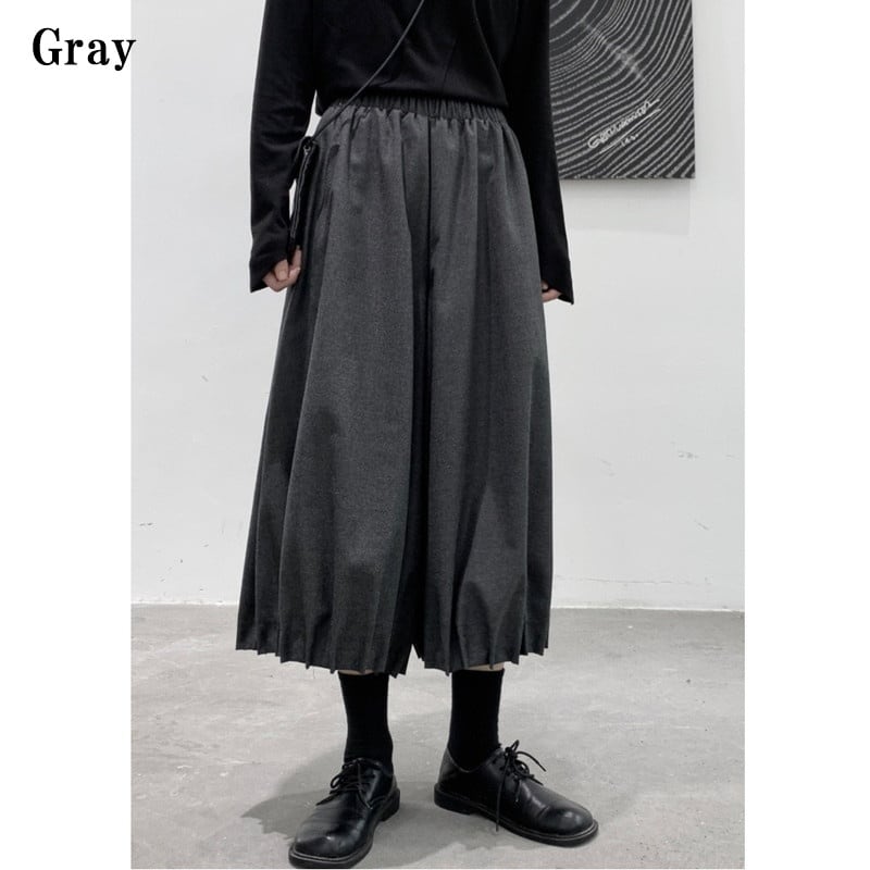 Cropped Pleats Wide Pants【TR3206】