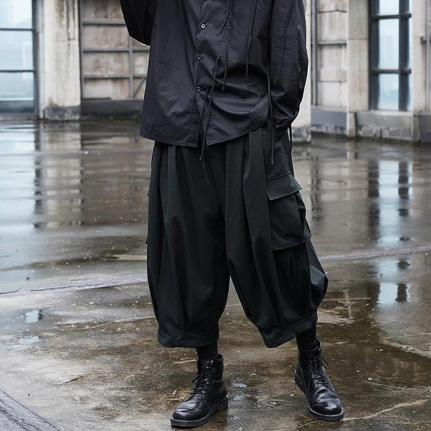Cropped Balloon Cargo Pants【TR3306】