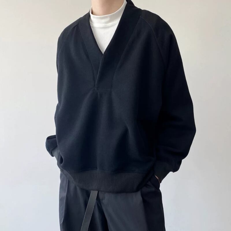 Deep V Raglan Long T-shirt【TR3352】