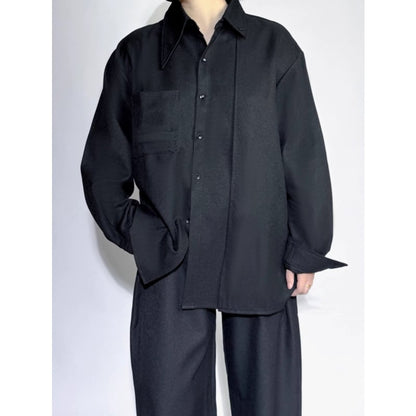 Structured Minimal Collared Shirt【TR3363】
