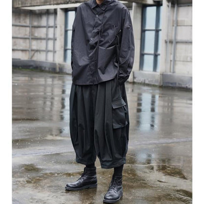 Cropped Balloon Cargo Pants【TR3306】