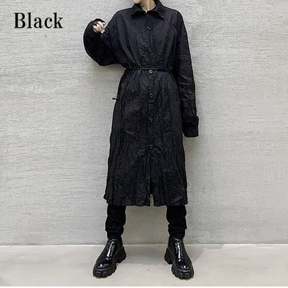 Crumply Oversize Long Shirt【TR3076】