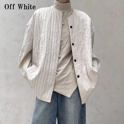 Pleats No-Collar Jacket【TR3244】