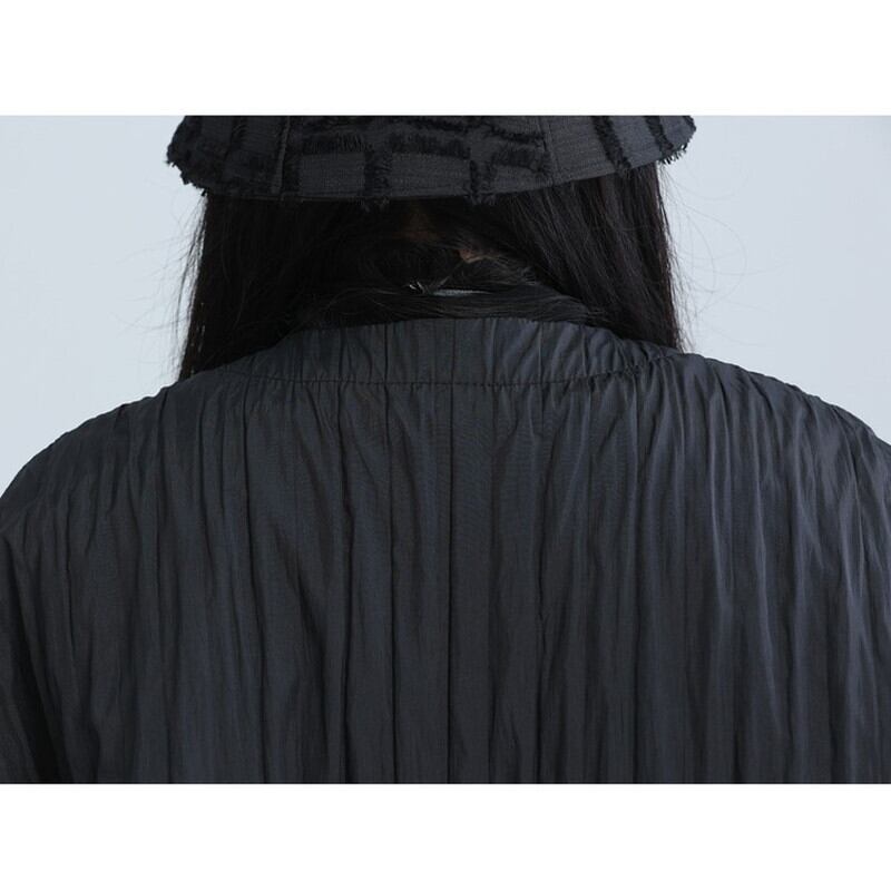 Pleats Round-Neck Jacket【TR3245】