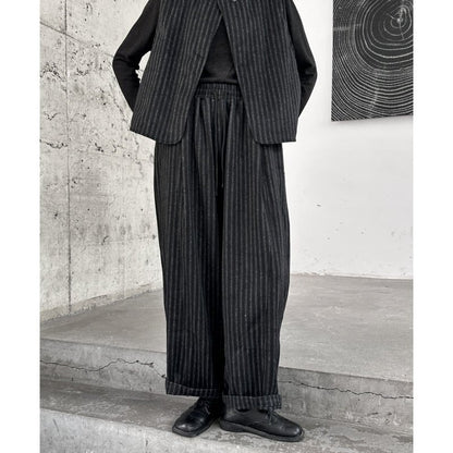 Stripe Wide-Leg Pants【TR3198】