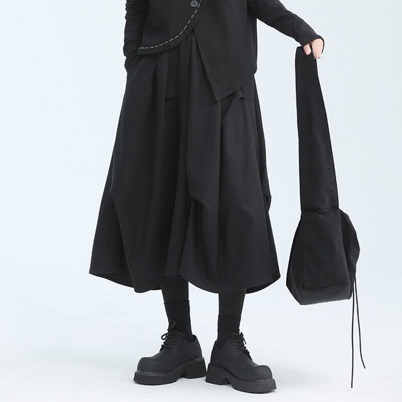 Asymmety Drape Retro Skirt【TR3177】