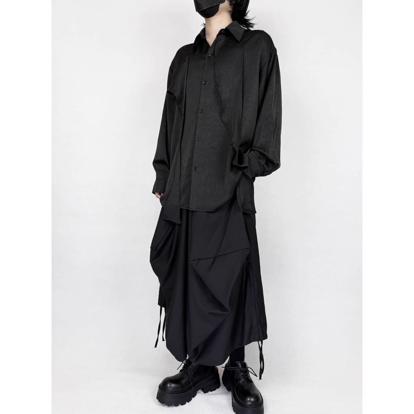 Asymmetry Loose Collared Shirt【TR3324】