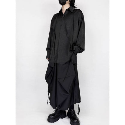 Asymmetry Loose Collared Shirt【TR3324】