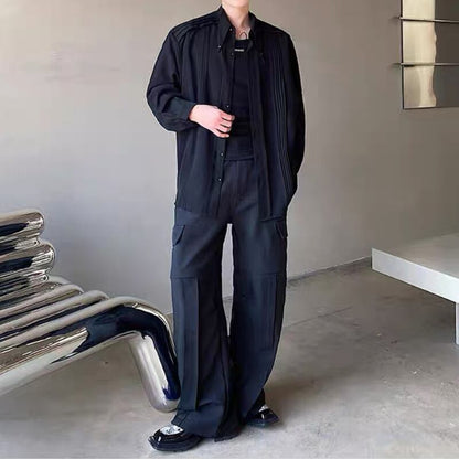 Modern Tuck-Pleat Collared Shirt【TR3340】