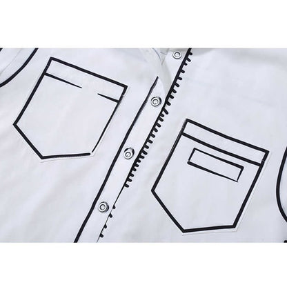 〈Unisex〉Graffiti Print Shirt【TR1037】