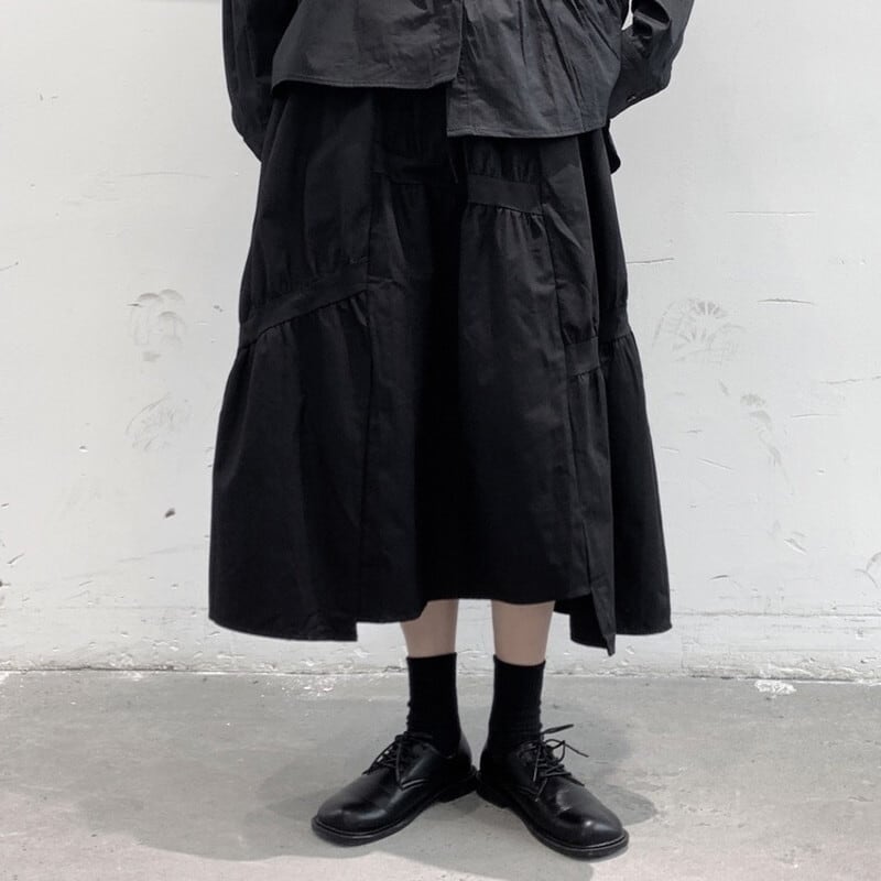 Asymmetry Gather Skirt【TR3163】