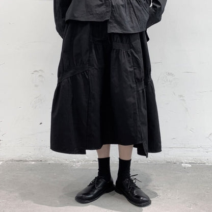 Asymmetry Gather Skirt【TR3163】