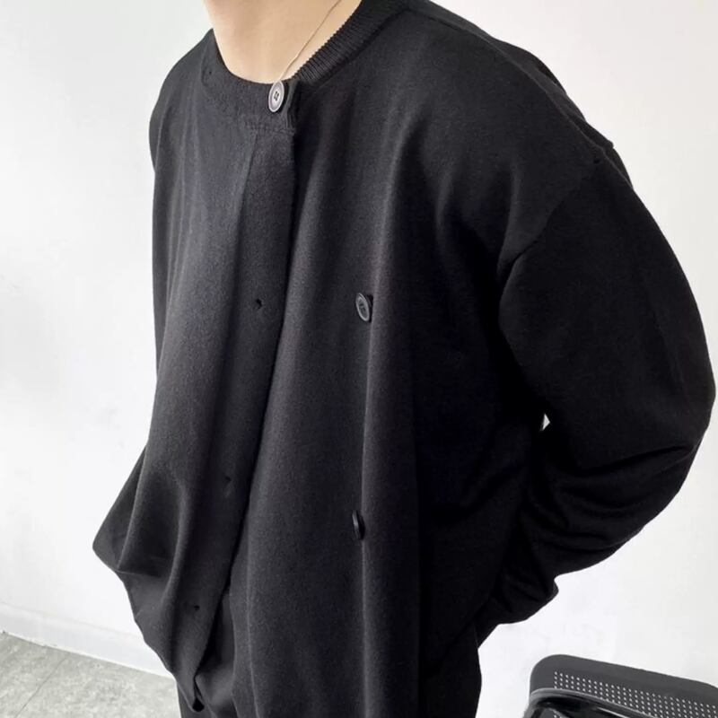 Asymmetric Button Jacket【TR3346】