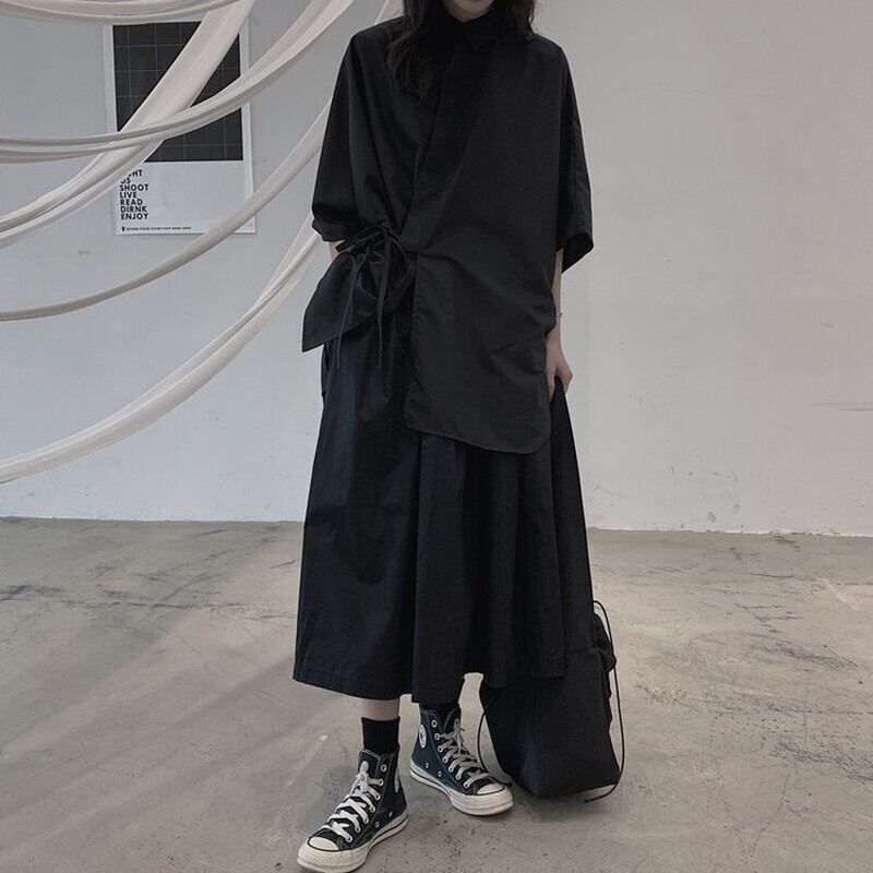 Loose Irregular Collared Shirt【TR3108】