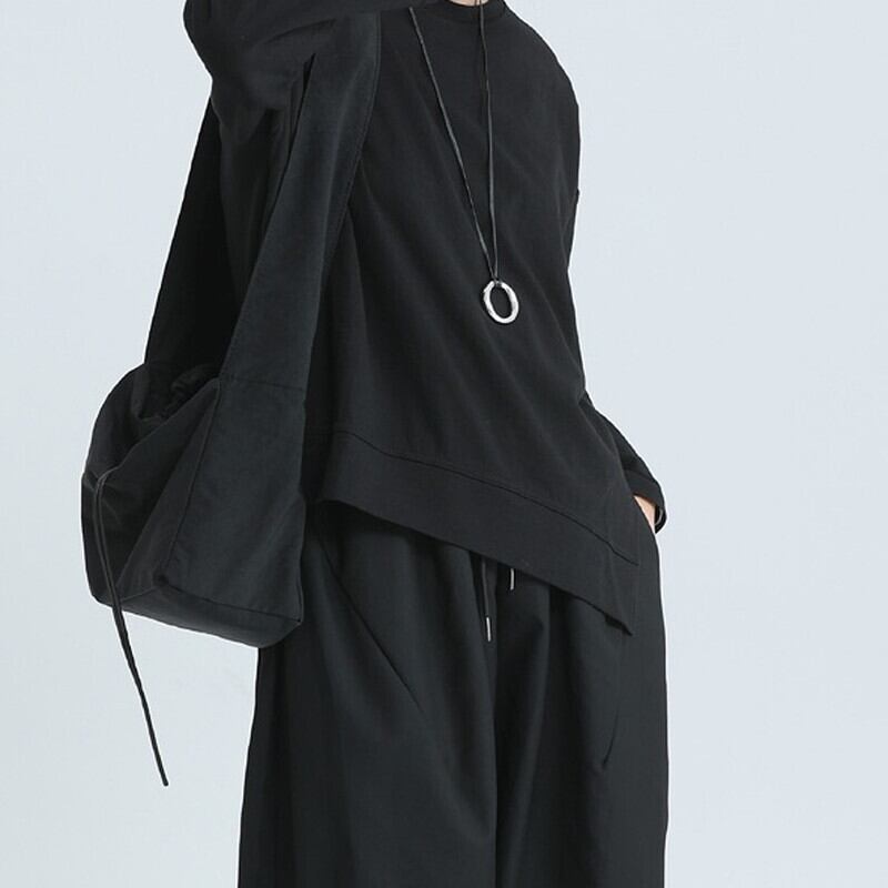 Asymmetry Flare Simple T-Shirt【TR3145】