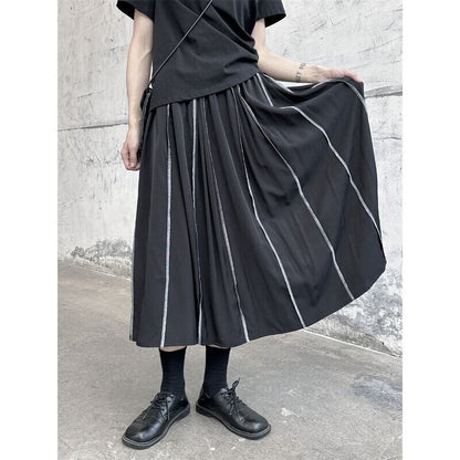 Bi-Color Pleats Skirt【TR3171】