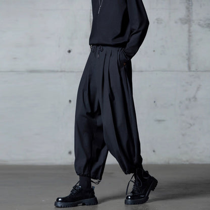Drawstring Hem Tuck Ankle Pants【TR3300】