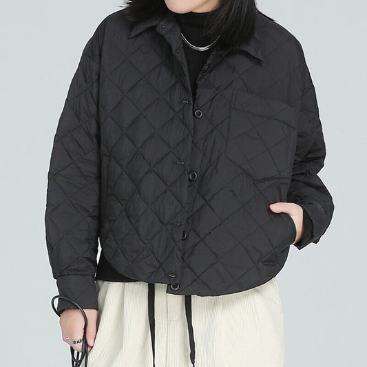 Quilting Drawstring Jacket【TR3253】