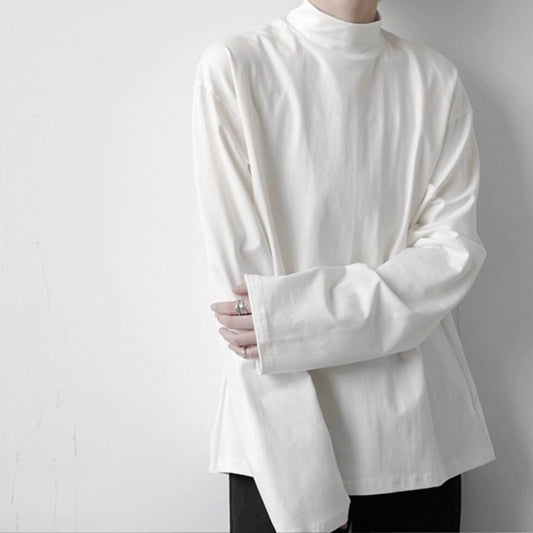 〈Unisex〉High-Neck Long-Sleeve T-Shirt【TR3325】