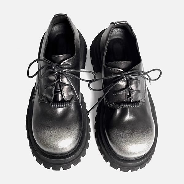 Distressed Leather Derby Shoes【TR3410】