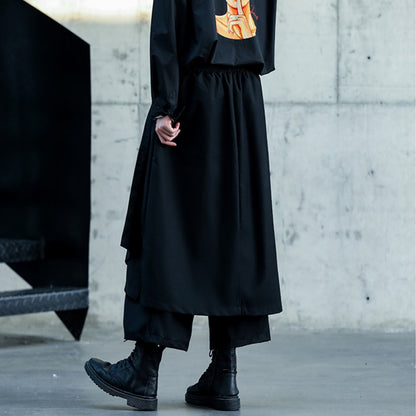 Layered-look Cropped Pants【TR3299】