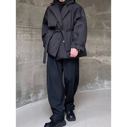 Crinkle Oversize Belted Jacket【TR3327】