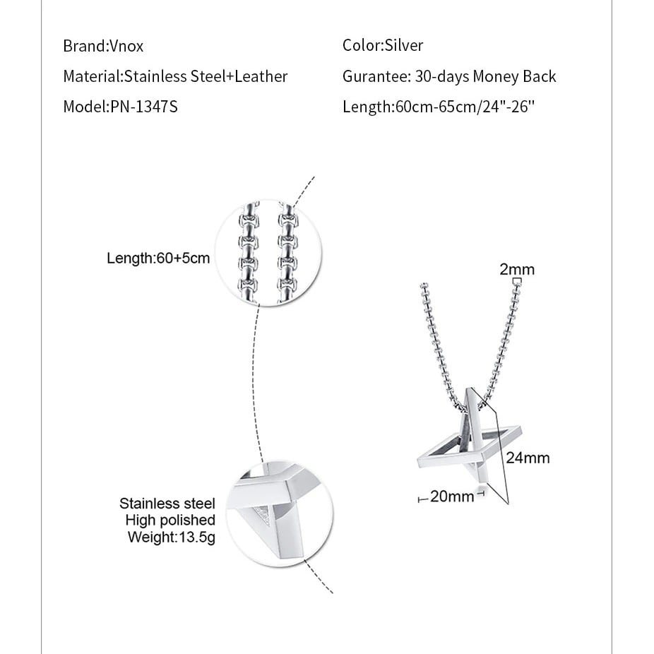 Stainless geometric necklace【TR2772】