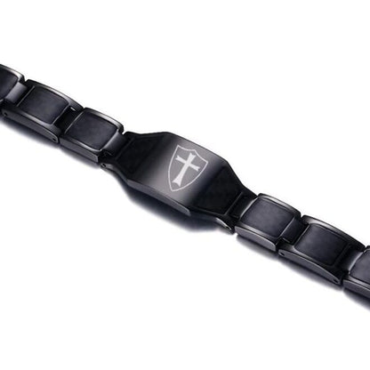 Cross magnetic men bracelet【TR2755】