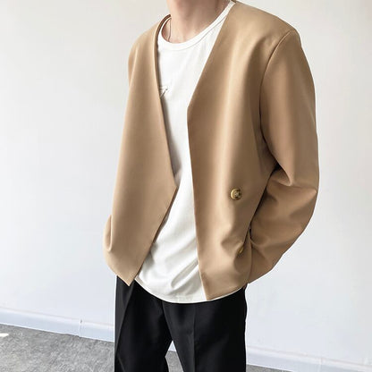 Casual Collarless Jacket【TR2481】