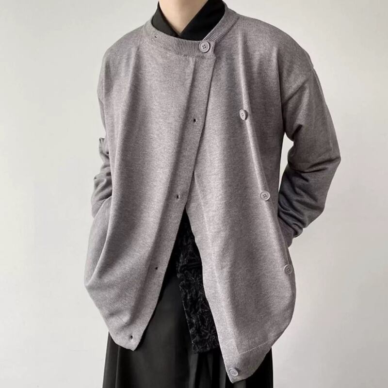 Asymmetric Button Jacket【TR3346】