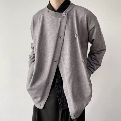Asymmetric Button Jacket【TR3346】