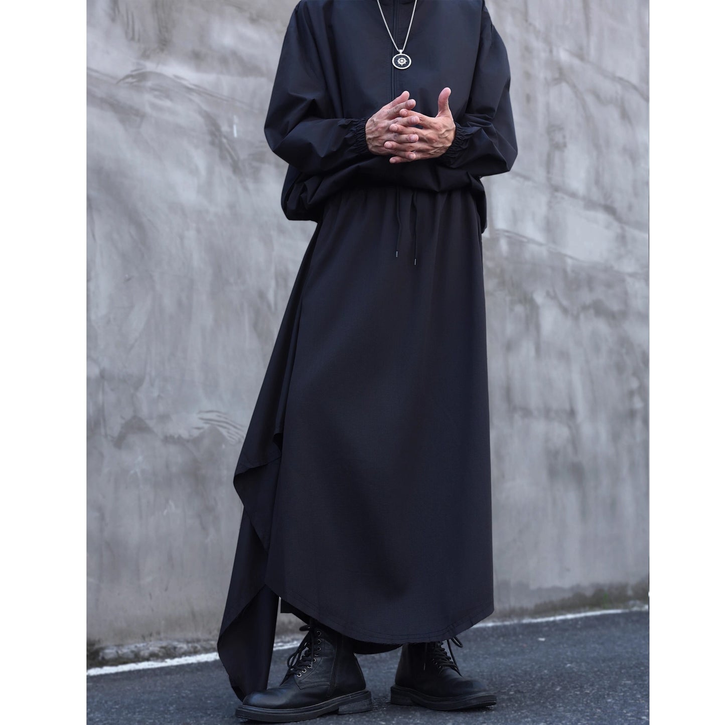 Asymmetrical Long Skirt Pants【TR3305】