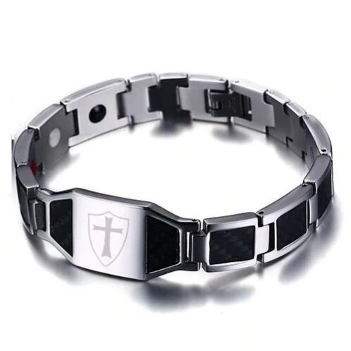 Cross magnetic men bracelet【TR2755】