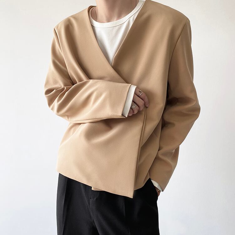 Casual Collarless Jacket【TR2481】