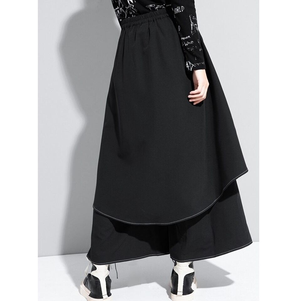 〈Unisex〉High Waist Long Wide Pants【TR1156】