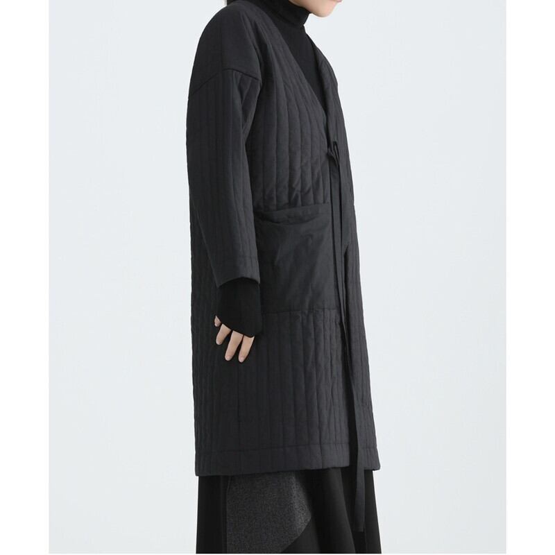 Long V-Neck Pleats Jacket【TR3260】