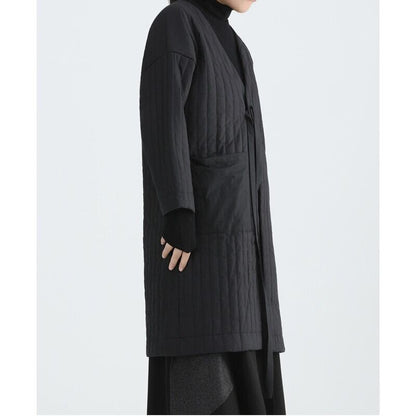 Long V-Neck Pleats Jacket【TR3260】
