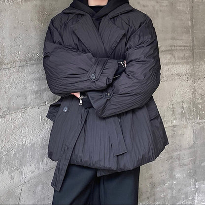 Crinkle Oversize Belted Jacket【TR3327】
