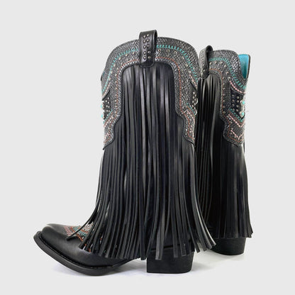 Cowgirl  Fringe Boots【TR3377】