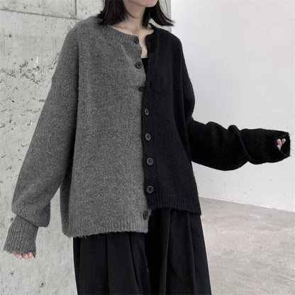 Bi-Color Unique Knit Jacket【TR3265】