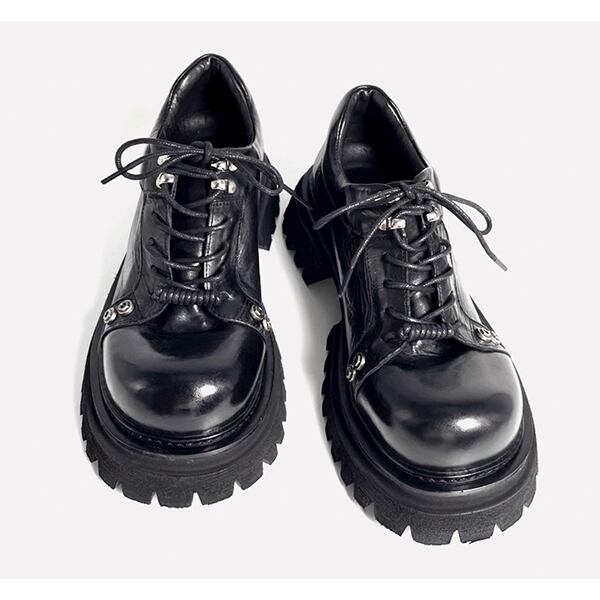 Pleated Metallic Casual Shoes【TR3408】