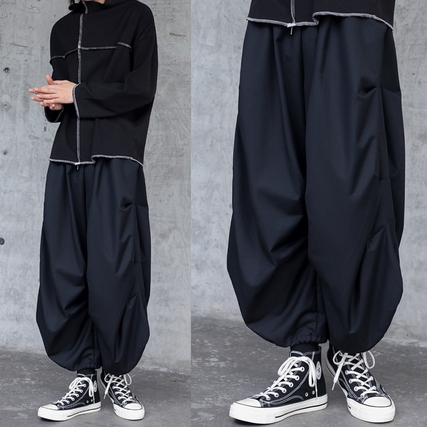 Side-tuck Balloon Silhouette Pants【TR3314】