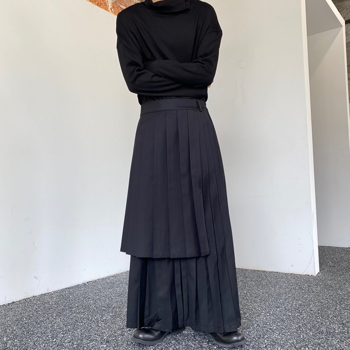 2-way Front Pleated Wide Pants【TR3311】