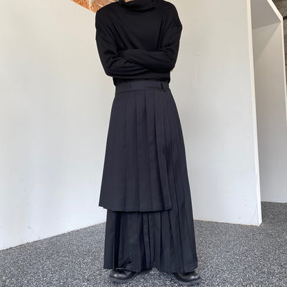 2-way Front Pleated Wide Pants【TR3311】