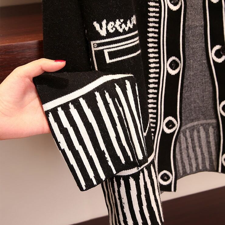 〈Unisex〉Knit Cardigan Letters Jacket【TR1226】