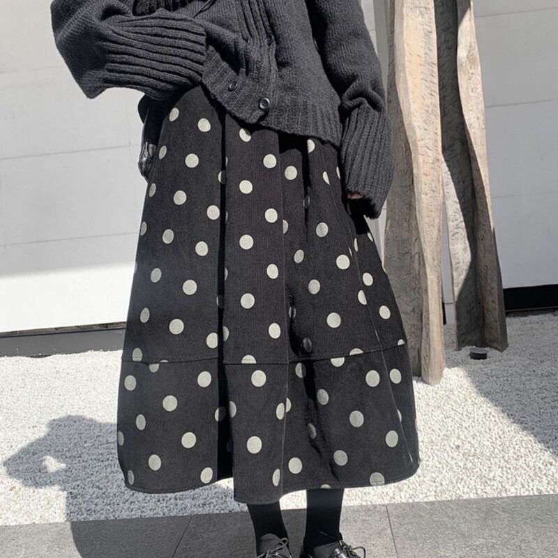 Tiered Corduroy Skirt【TR3152】