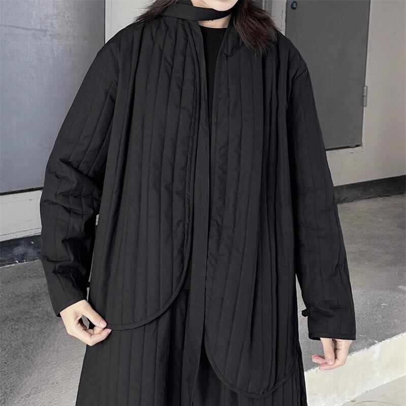 Asymemtry Ribbon Pleats Jacket【TR3255】